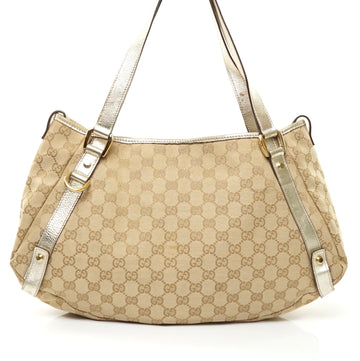 Pre-loved authentic Gucci Abbey Tote Bag Brown Canvas sale at jebwa