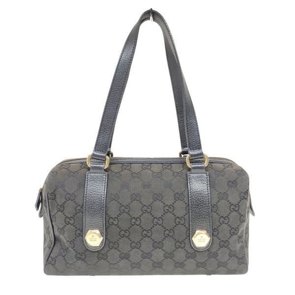 Gucci Hand Bag Black Canvas