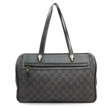 Gucci Gg Hand Bag Black Canvas