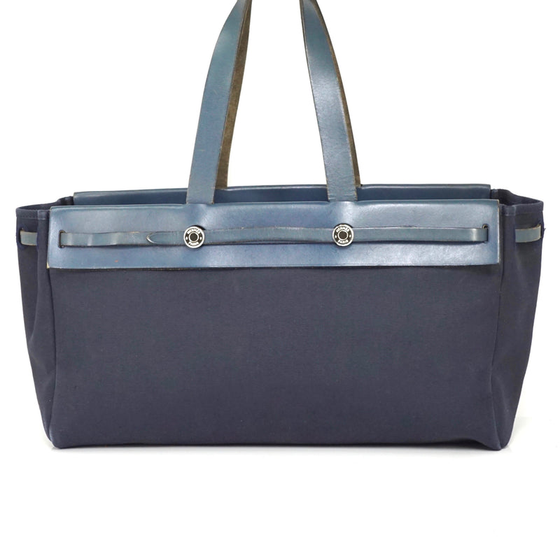 Hermes Navy Blue Bag Canvas