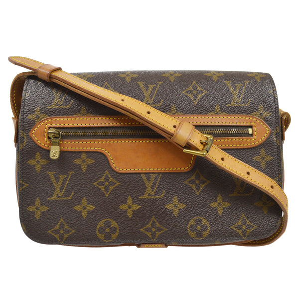 Saint-germain vintage linen crossbody bag Louis Vuitton Brown in