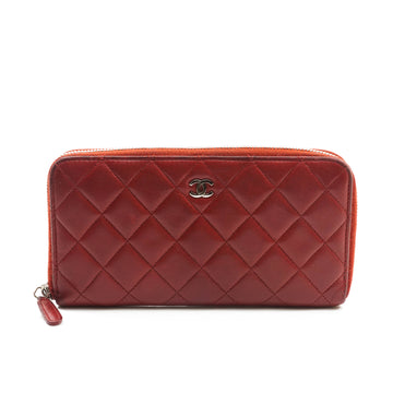 Chanel Zippy Wallet Red Leather