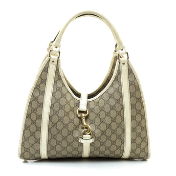 Gucci Hand Bag Brown Coated Canvas