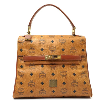 Mcm Hand Bag Light Brown Coated