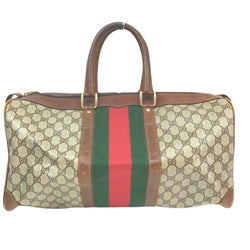 Gucci Travel Bag Brown Coated