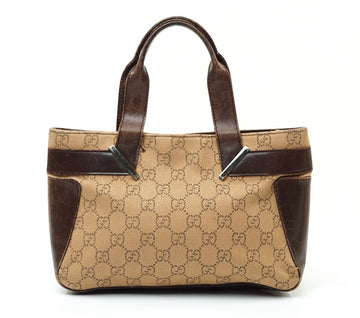Pre-loved authentic Gucci Satchel Bag Brown Canvas sale at jebwa.