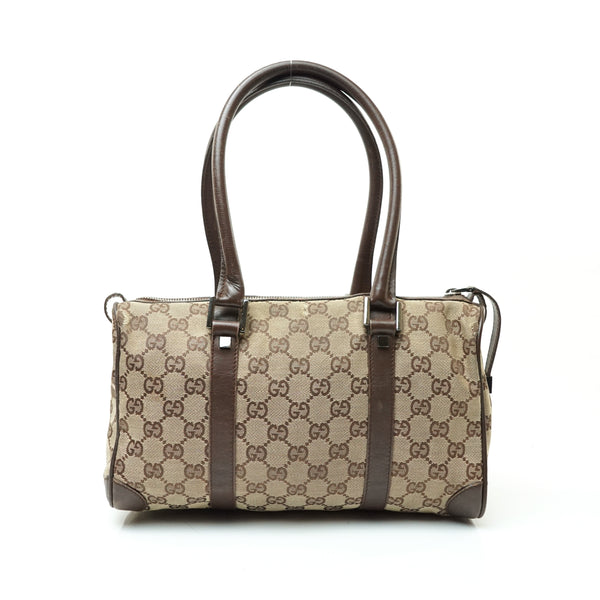 Gucci Gg Hand Bag Brown Canvas