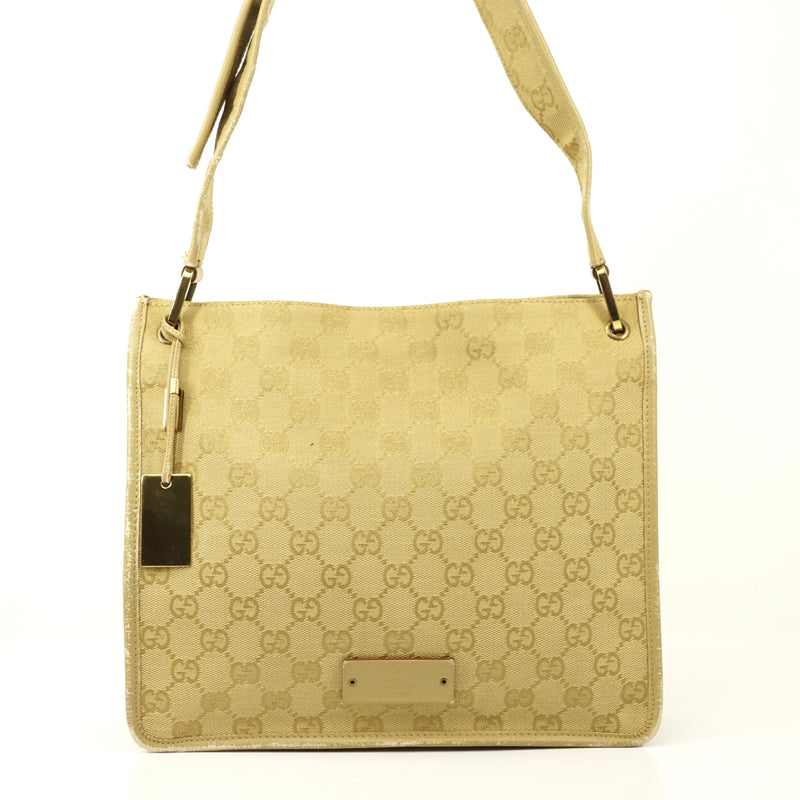 Pre-loved authentic Gucci Crossbody Bag Beige Canvas sale at jebwa