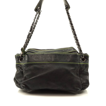 Chanel Shoulder Bag Black Leather