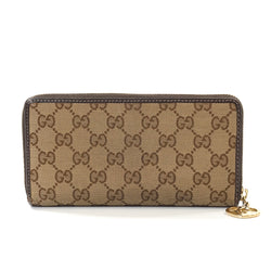 Pre-loved authentic Gucci Zippy Wallet Brown Canvas sale at jebwa.