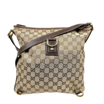 Gucci Shoulder Bag Brown Canvas