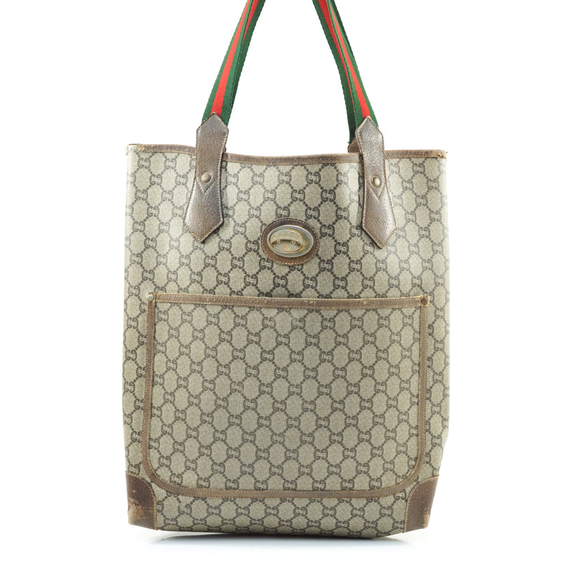 Pre-loved authentic Gucci Sherry Plus Tote Bag Brown sale at jebwa.