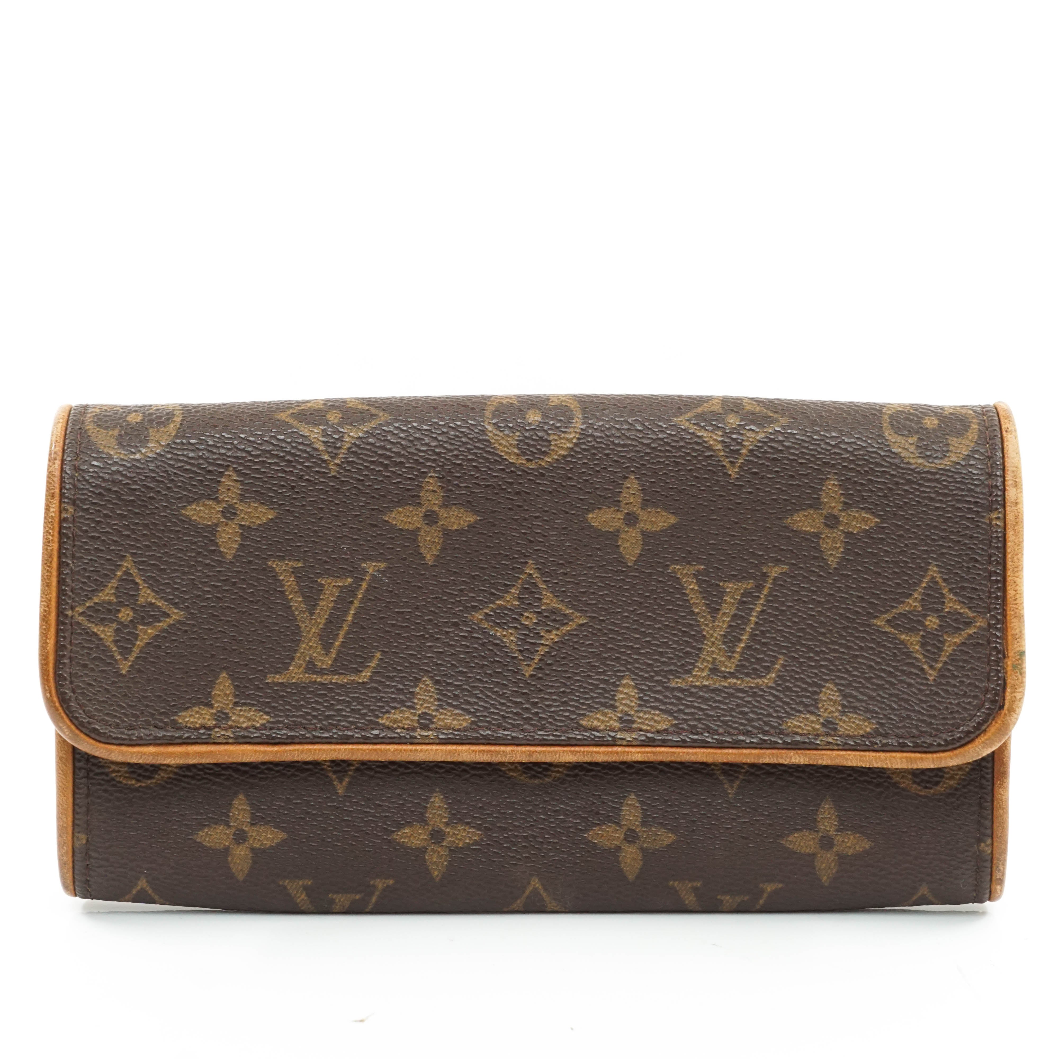 [Japan Used Bag] Used Louis Vuitton Pochette Twin Pm Monogram Brw/Pvc/Brw  Bag