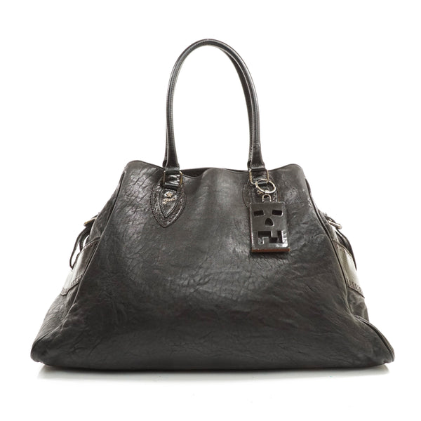 Fendi Tote Bag Leather Black