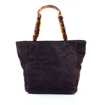 Pre-loved authentic Chanel Tote Bag Purple Suede sale at jebwa.
