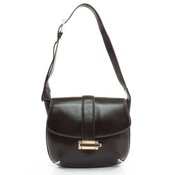 Gucci Shoulder Bag Leather Brown