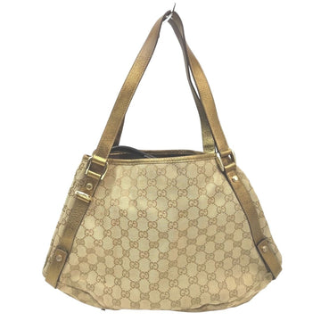 Gucci Hand Bag Gold Canvas