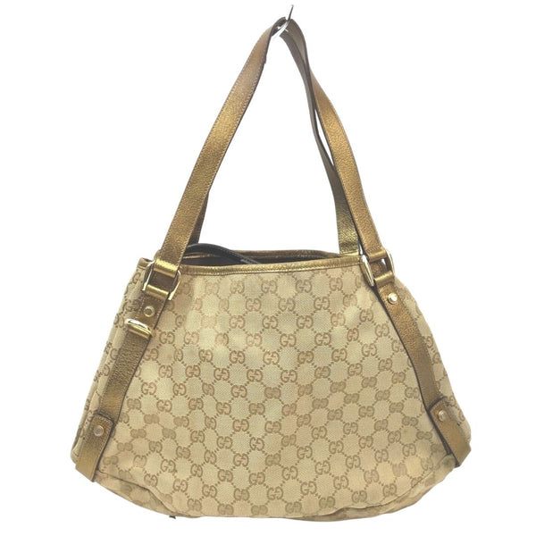 Gucci Hand Bag Gold Canvas