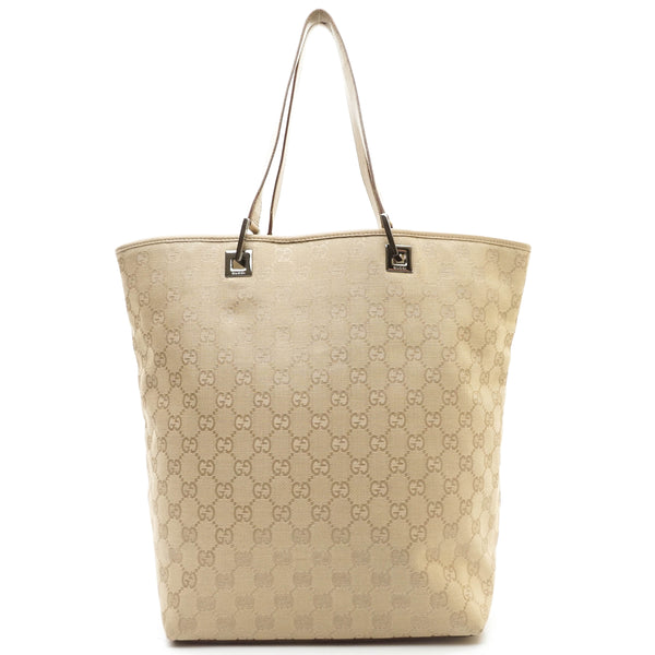Gucci Gg Tote Bag Canvas Beige