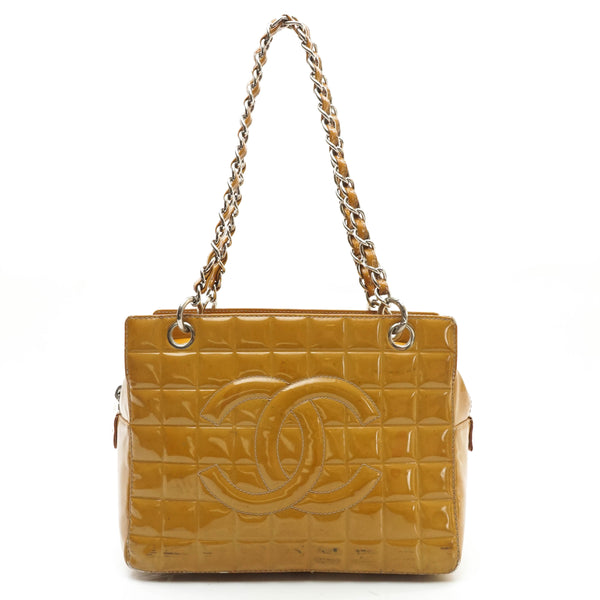 Chanel Tote Bag Yellow Enamel