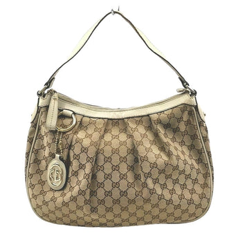 Gucci Gg Shoulder Bag Brown Canvas