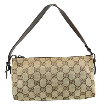 Gucci Gg Shoulder Bag Brown Canvas