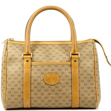 Pre-loved authentic Gucci Micro Gg Brown Boston Satchel sale at jebwa