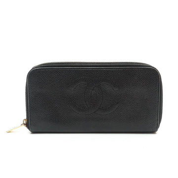 Chanel Zippy Wallet Black Leather