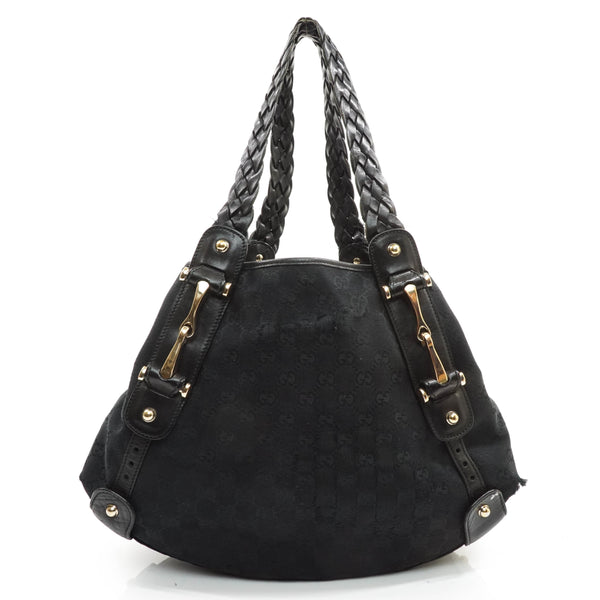 Gucci Hand Bag Black Canvas