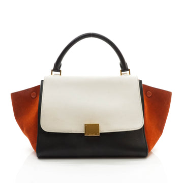 Celine Hand Bag Leather Dark Blue