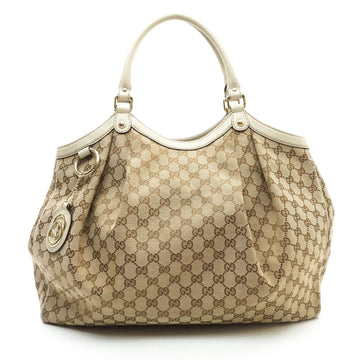 Gucci Tote Bag Brown Canvas