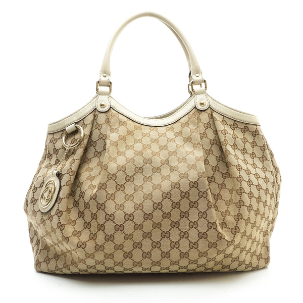 Gucci Tote Bag Brown Canvas