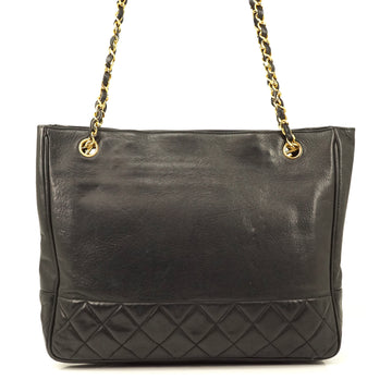 Chanel Shoulder Bag Black Leather