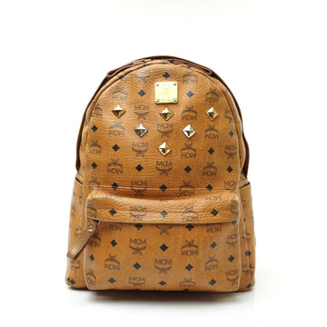 Mcm Cognac Visetos Backpack Brown
