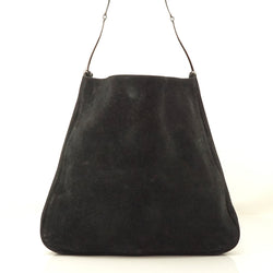 Gucci Tote Bag Black Suede Leather