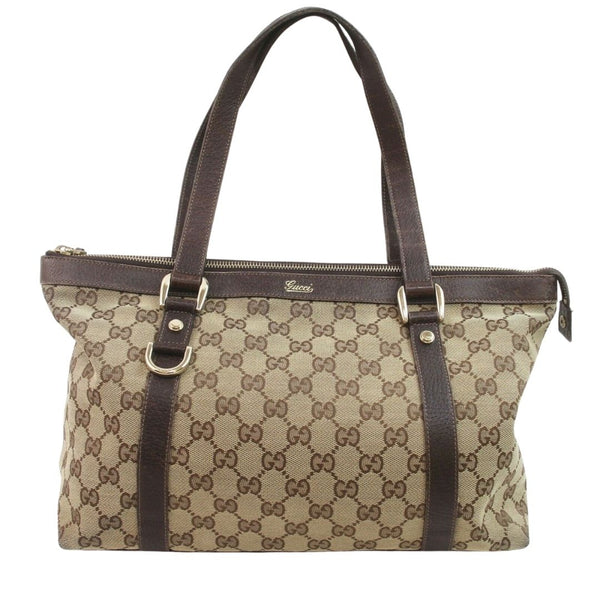 Gucci Tote Bag Brown Canvas