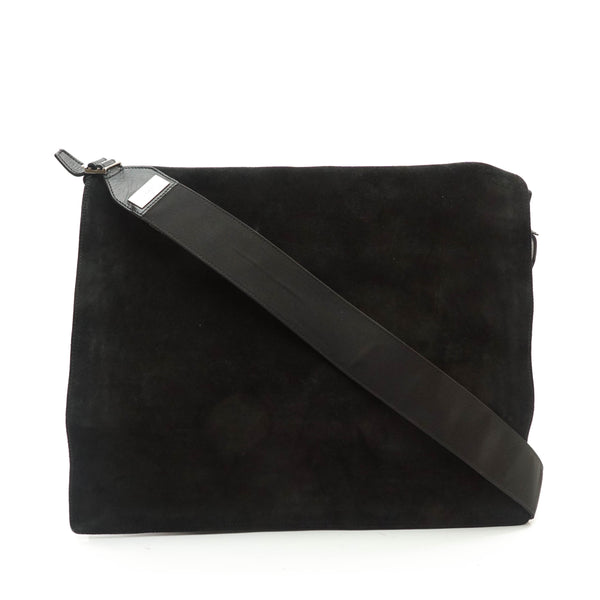 Gucci Suede Crossbody Bag Black