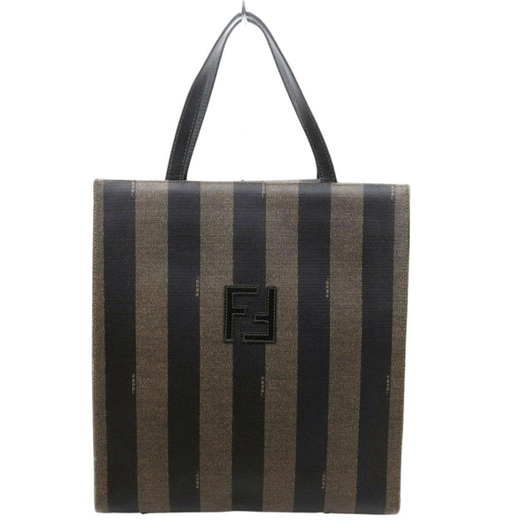 Fendi Tote Bag Brown Coated Canvas