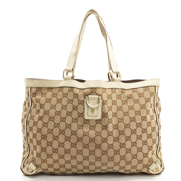 Gucci Tote Bag Light Brown Canvas