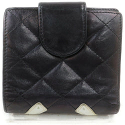 Chanel Cambon Wallet Leather Black