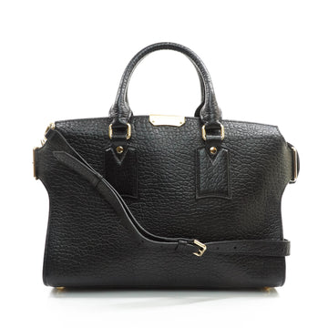 Burberry Hand Bag Leather Black