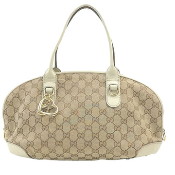 Gucci Hand Bag Beige Canvas