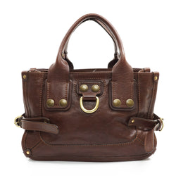 Chloe Hand Bag Leather Brown