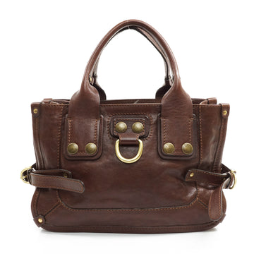 Chloe Hand Bag Leather Brown