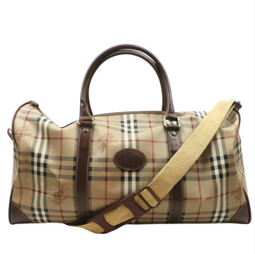 Burberry Travel Bag Brown Coated