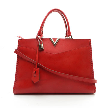 Louis Vuitton Red Leather Hand Bag