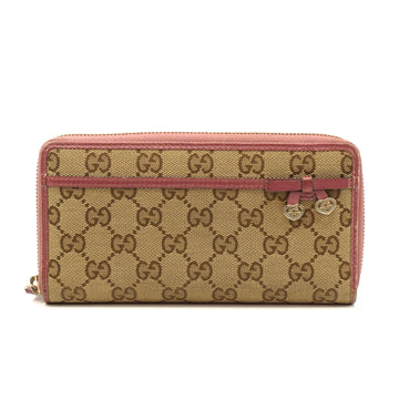 Gucci Zippy Wallet Beige Canvas