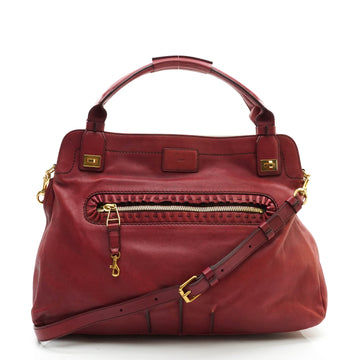Chloe Hand Bag Leather Fuschia