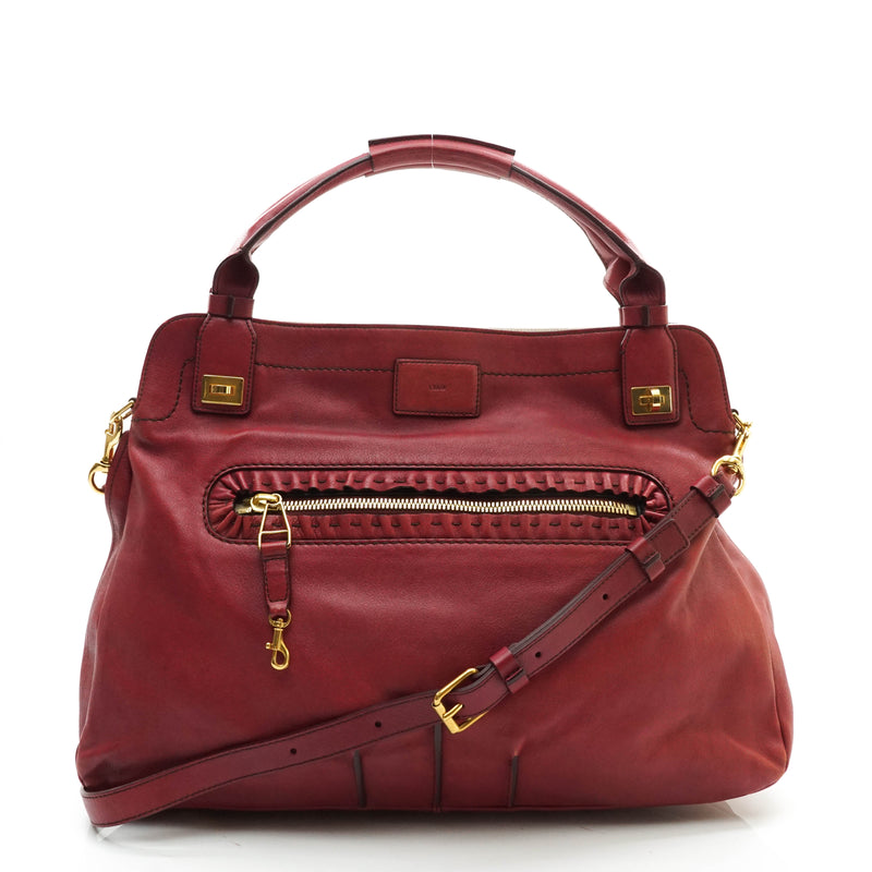 Chloe Hand Bag Leather Fuschia