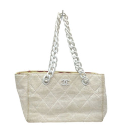 Chanel Tennis Sports Line Navy x White Canvas Tote Hand Bag